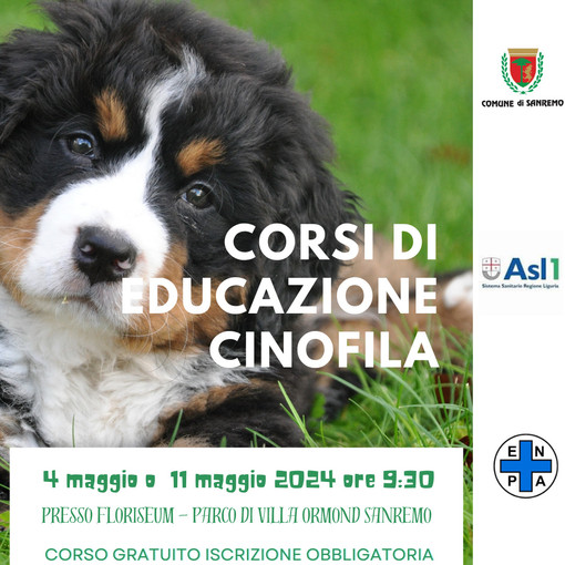 Sanremo, torna il percorso formativo per i proprietari di cani. Appuntamento a Villa Ormond il 4 maggio