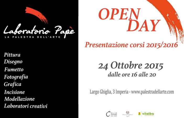 E’ fissato per sabato prossimo, dalle 16 alle 20, l’Open Day del ‘Laboratorio Papè’ di largo Ghiglia ad Imperia