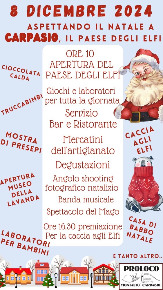 Montalto Carpasio, ecco il calendario degli eventi natalizi nel piccolo centro della Valle Argentina Montalto Carpasio, ecco il calendario degli eventi natalizi nel piccolo centro della Valle Argentina