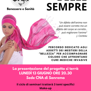 Sanremo: CNA lancia il progetto 'Belle Sempre', "Professionalità e sensibilità, per aiutare le persone nella malattia"