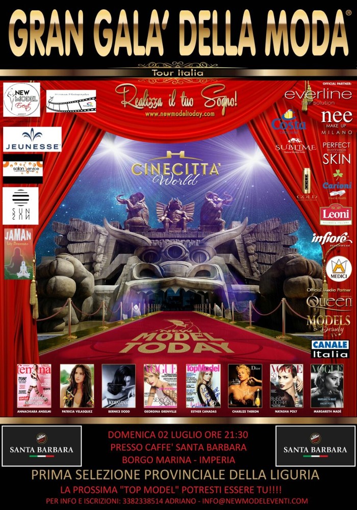 Imperia: domenica al Santa Barbara selezione regionale per il concorso Gran Galà della Moda