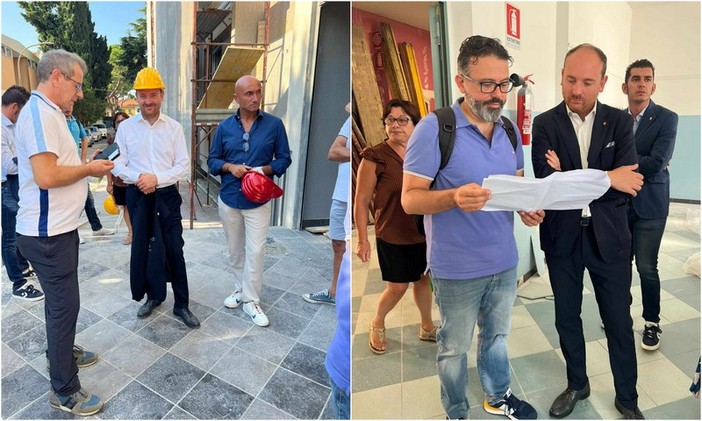 Ventimiglia, lavori di adeguamento sismico: sopralluogo alle 'Biancheri' (Foto e video)