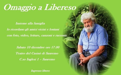 Il 10 dicembre l'omaggio a Libereso: le prime adesioni alla manifestazione Il 10 dicembre l'omaggio a Libereso: le prime adesioni alla manifestazione