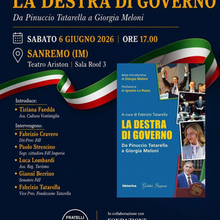 Sanremo, presentazione del libro “La Destra di Governo” con Fabrizio Tatarella alla Sala Ariston Roof 3
