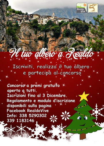 ‘Il tuo albero a Realdo’ - Natale 2018, un concorso a cura della Pro Loco Realdo e APS Realdo Vive ‘Il tuo albero a Realdo’ - Natale 2018, un concorso a cura della Pro Loco Realdo e APS Realdo Vive