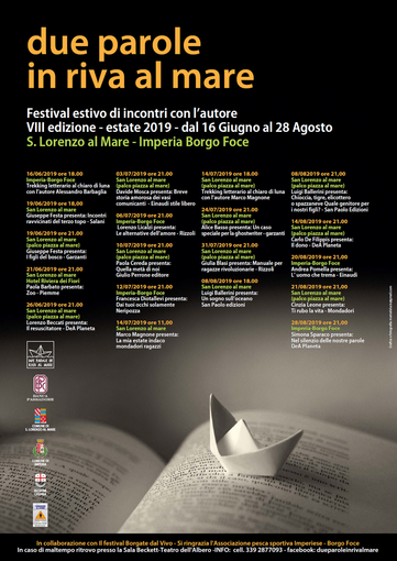 Imperia: rinviato a settembre l'incontro previsto per domani a borgo Foce con l'autrice Francesca Diotallevi Imperia: rinviato a settembre l'incontro previsto per domani a borgo Foce con l'autrice Francesca Diotallevi