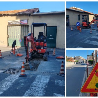 Bordighera, lavori in via Pasteur: scatta il senso unico alternato (Foto)
