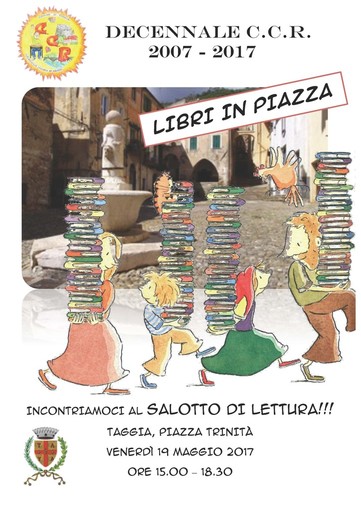 Taggia: fine dei festeggiamenti per i 10 anni di CCR, oggi il salotto della lettura in piazza Trinità
