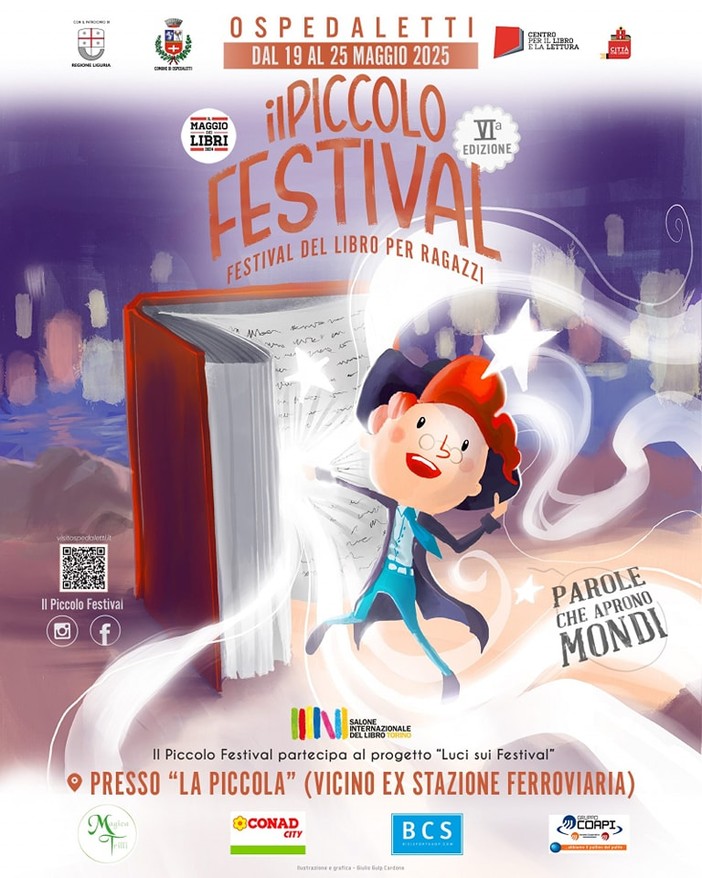 A Ospedaletti dal 19 al 25 maggio arriva "Piccolo Festival – Festival del Libro per Ragazzi"