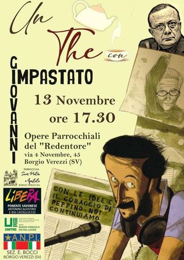 Settimana della Legalità – Borgio Verezzi ospita “Un Thé con Giovanni Impastato” Settimana della Legalità – Borgio Verezzi ospita “Un Thé con Giovanni Impastato”