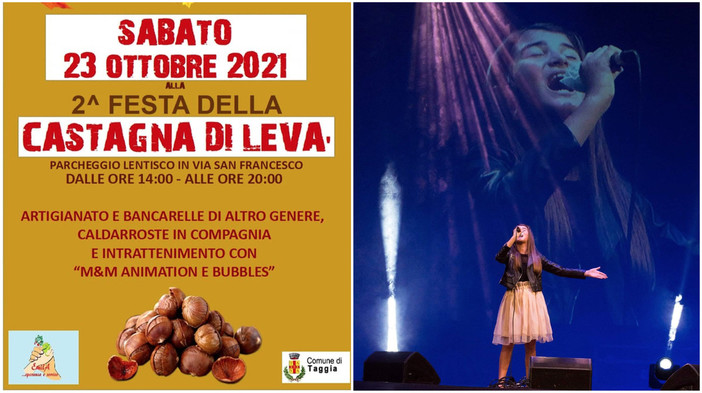 Taggia: oggi, dalle 14 torna la Festa della Castagna di Levà. Guest star la cantante Diletta Genovese