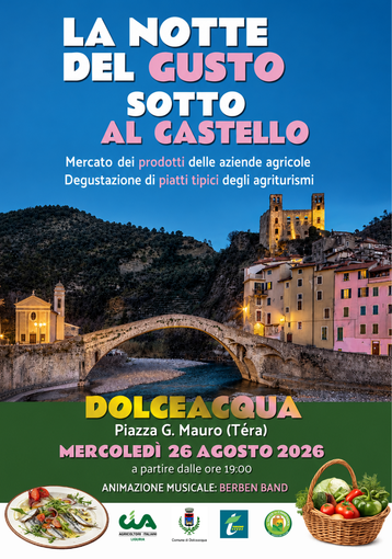Dolceacqua accoglie la “Notte del gusto sotto il castello” Dolceacqua accoglie la “Notte del gusto sotto il castello”