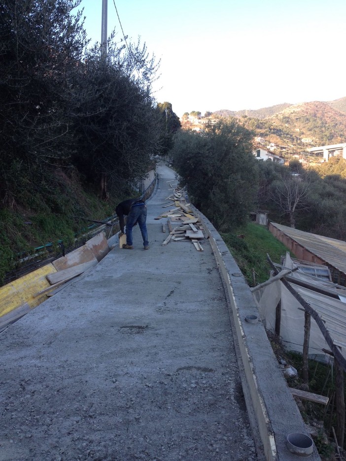 Sanremo: stanno terminando i lavori del terzo tratto in strada Maccagnan