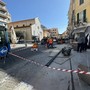 Foto dei lavori in via Cavour nel marzo 2025 Foto dei lavori in via Cavour nel marzo 2025