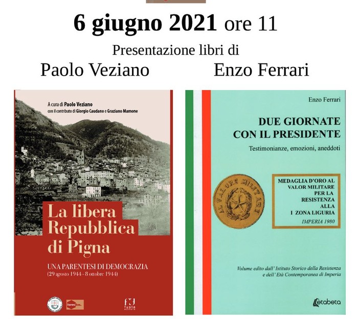 Due importanti pubblicazioni dell'Istituto Storico della Resistenza per la Fiera del Libro di Imperia