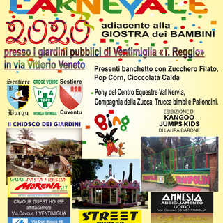 Ventimiglia: domenica tornerà l'appuntamento con il Carnevale ai giardini Tommaso Reggio