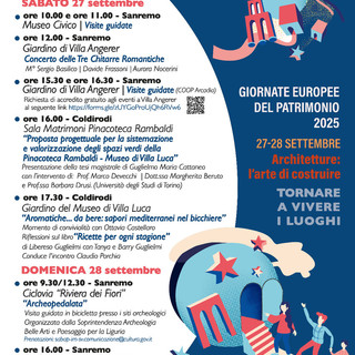 Sanremo apre le porte alla cultura con le Giornate Europee del Patrimonio
