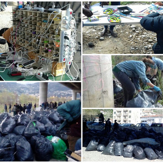 Ventimiglia: solidali e migranti puliscono il lungo Roja “Abbiamo cercato di allentare la tensione e spezzare la cappa di ostilità e malessere che si è creata” (Foto)
