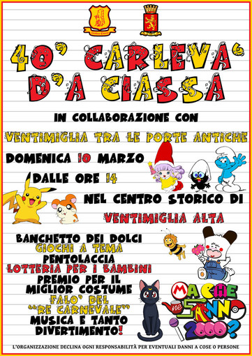 Ventimiglia: domenica tornerà l'appuntamento con il Carnevale del Sestiere Ciassa