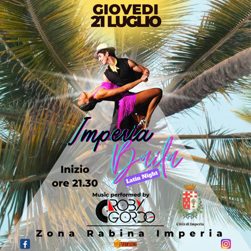 Al Parco della Rabina arriva 'Imperia Baila': due giorni di balli latini