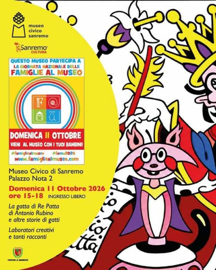 Anche Sanremo aderisce alla giornata nazionale delle famiglie al museo Anche Sanremo aderisce alla giornata nazionale delle famiglie al museo