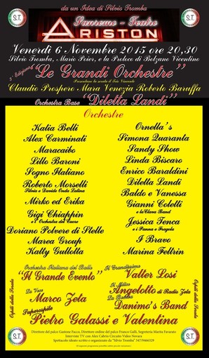 Sanremo: al teatro Ariston al via la terza edizione de "le grandi orchestre" con la partecipazione di musicisti da tutta Italia