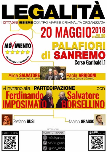 Sanremo: venerdì al Palafiori un convegno sulla Legalità contro la mafia e la criminalità organizzata