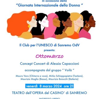 Sanremo, Giornata Internazionale della Donna: domani al Casinò lo spettacolo di Alessia Capaccioni Sanremo, Giornata Internazionale della Donna: domani al Casinò lo spettacolo di Alessia Capaccioni