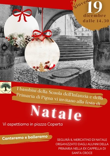 Pigna, giovedì grande festa di Natale per gli alunni della scuola dell'Infanzia e della Primaria Pigna, giovedì grande festa di Natale per gli alunni della scuola dell'Infanzia e della Primaria