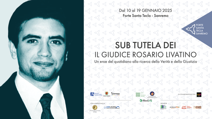 Sanremo, venerdì 10 gennaio l'inaugurazione della mostra "Sub Tutela Dei. Il Giudice Rosario Livatino" Sanremo, venerdì 10 gennaio l'inaugurazione della mostra "Sub Tutela Dei. Il Giudice Rosario Livatino"