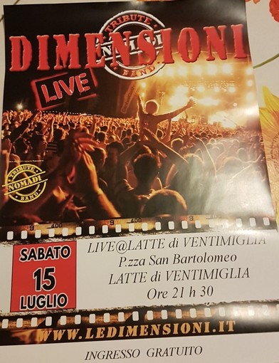 Doppio appuntamento il fine settimana prossimo per la Nomadi Tribute Band ‘Le Dimensioni’ Doppio appuntamento il fine settimana prossimo per la Nomadi Tribute Band ‘Le Dimensioni’