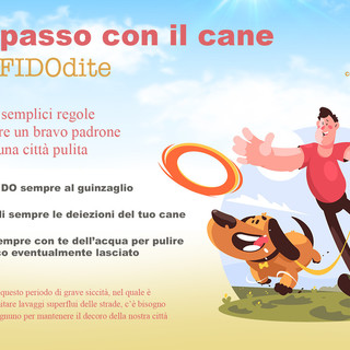 Taggia, l'appello del sindaco Conio ai proprietari di cani: "Costretti a evitare il lavaggio superfluo delle strade, necessaria la collaborazione di tutti"