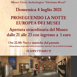La ‘Notte dei Musei’ si prolunga al MAR di Ventimiglia con ‘Voci e musiche dal passato’