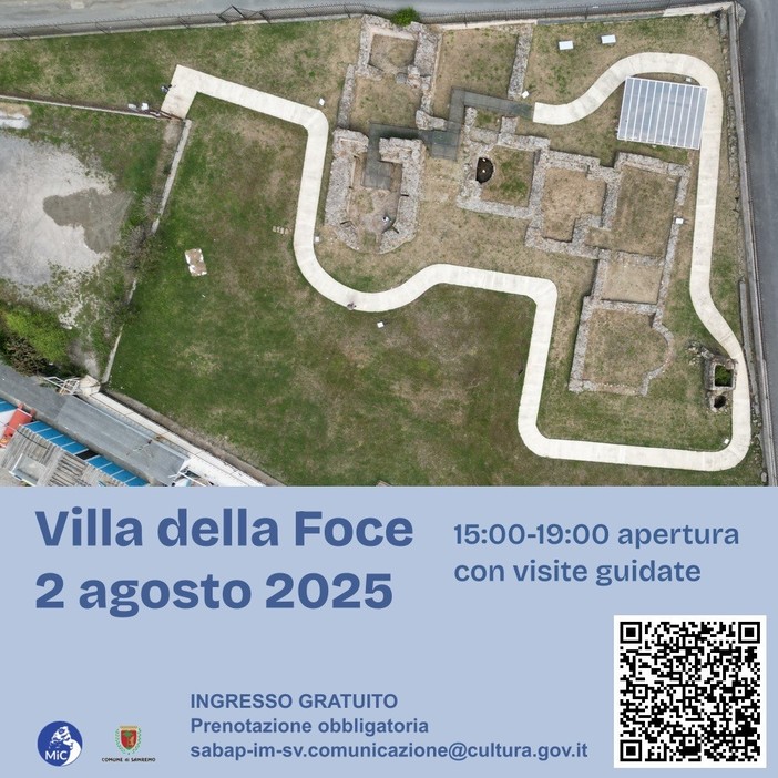 Sanremo, riapre la villa romana alla Foce: appuntamento sabato 2 agosto Sanremo, riapre la villa romana alla Foce: appuntamento sabato 2 agosto