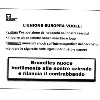 Anche i tabaccai della provincia di Imperia protestano oggi contro la Direttiva Ue sulle sigarette