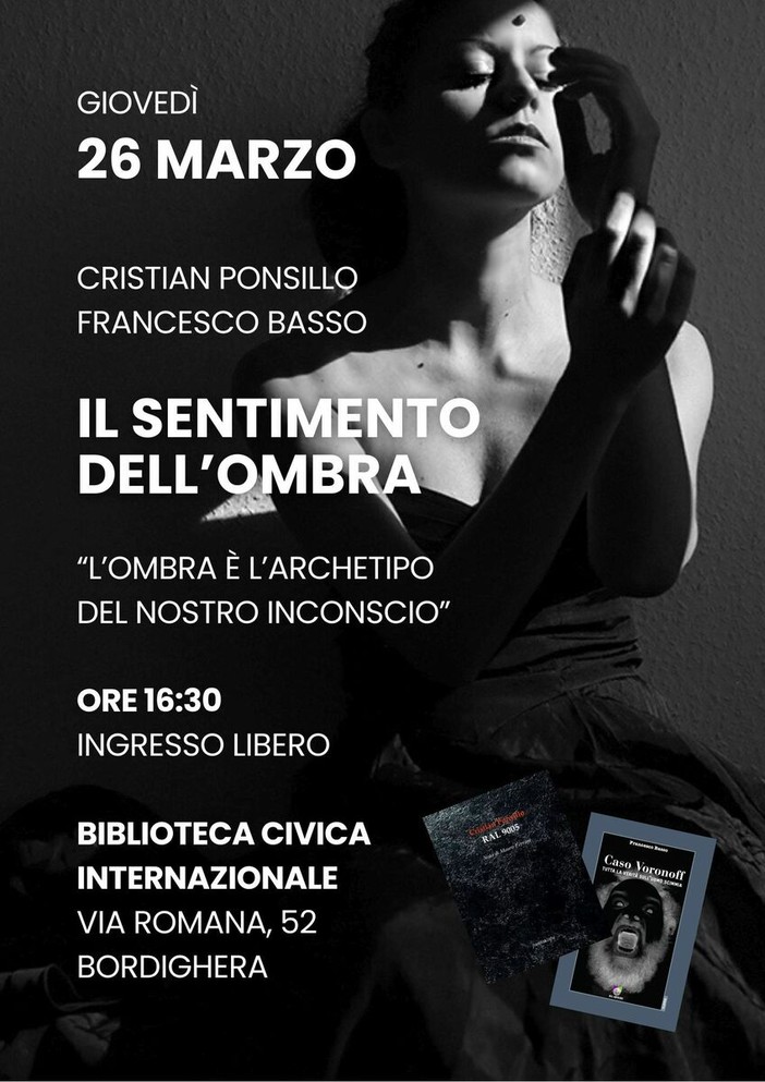 “Il sentimento dell’ombra” a Bordighera