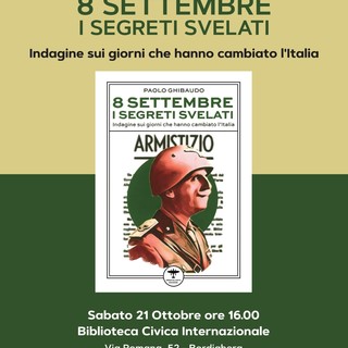 Bordighera: sabato la presentazione di "8 settembre, i segreti svelati" con Paolo Ghibaudo