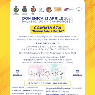 Camporosso, domenica la “Camminata non competitiva” della scuola di Pace aps Camporosso, domenica la “Camminata non competitiva” della scuola di Pace aps