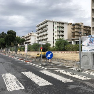 Arma di Taggia: a sorpresa anche nuove alberature nei lavori di rifacimento del marciapiedi sul lungomare di levante