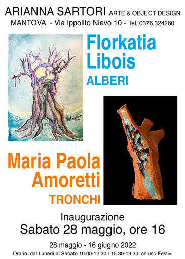 Le artiste imperiesi Florkatia Libois e Maria Paola Amoretti espongono alla galleria Sartori di Mantova