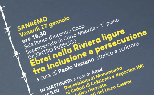 Giornata della Memoria, alla Coop di Sanremo conferenza  di Paolo Veziano