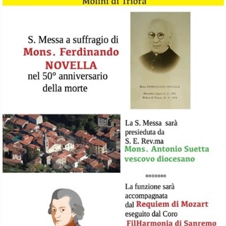 Molini di Triora, sabato Santa Messa nel 50esimo della morte di Mons. Novella Molini di Triora, sabato Santa Messa nel 50esimo della morte di Mons. Novella