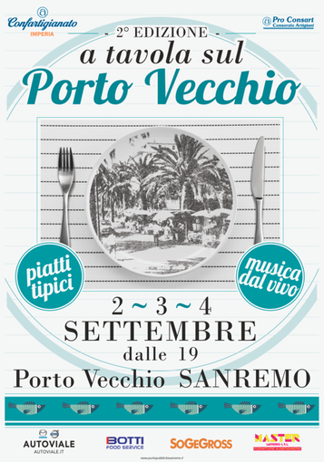 Sanremo: dal 2 al 4 settembre la 2ª edizione di “A tavola sul porto vecchio”