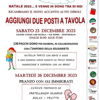 "Aggiungi due posti a tavola", la scuola di pace di Ventimiglia offre un pasto ai migranti