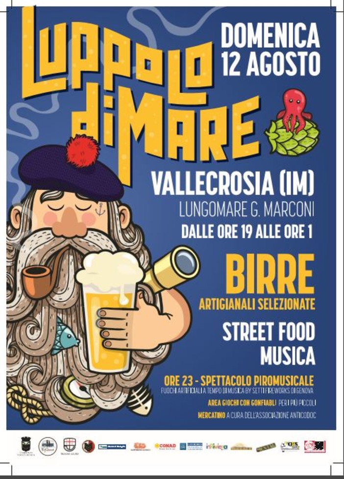 Vallecrosia: domenica la quinta edizione di "Luppolo di Mare", per gli amanti della birra artigianale Vallecrosia: domenica la quinta edizione di "Luppolo di Mare", per gli amanti della birra artigianale