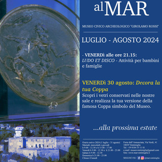 Ventimiglia, domani evento per grandi e piccini ""Decora la tua coppa - Una serata alla scoperta dei vetri del MAR"