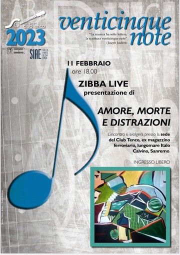 Sanremo, domani al club Tenco incontro con il cantautore Zibba Sanremo, domani al club Tenco incontro con il cantautore Zibba