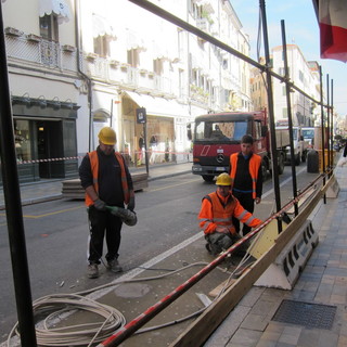 L'immagine dei lavori nel tratto precedente L'immagine dei lavori nel tratto precedente