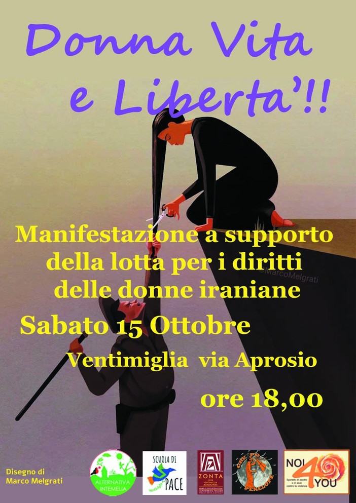 Ventimiglia: il 15 ottobre manifestazione per le donne iraniane, ciocche di capelli spedite all'ambasciata Ventimiglia: il 15 ottobre manifestazione per le donne iraniane, ciocche di capelli spedite all'ambasciata