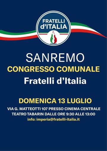 Politica, domenica 13 luglio congresso di FdI al Cinema Tabarin